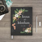 Chalkboard wedding guestbook guest book Guestbook - flower floral Botanical Garden 3 (gb0003)
