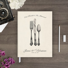 eat drink be married cutlery wedding guest book guestbook gb0024