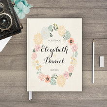 Guest book Wedding Guestbook - Floral Wreath 3 (gb0026)