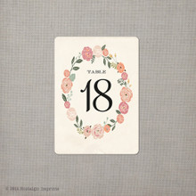 Table Numbers - Floral Wreath 2 (tn0003)