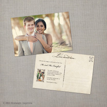 Candace - 4x6 Vintage Wedding Announcement Card