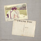 Gabby - 5x7 Vintage Wedding Thank You Postcard card