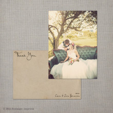 Lana - 5x7 Vintage Wedding Thank You Card