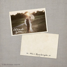 Carrington - 4x6 Vintage Wedding Thank You Card