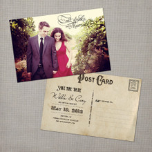 Willa - 4x6 Vintage Photo Save the Date Postcard card