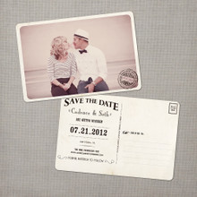 Cadence - 4x6 Vintage Photo Save the Date Postcard card