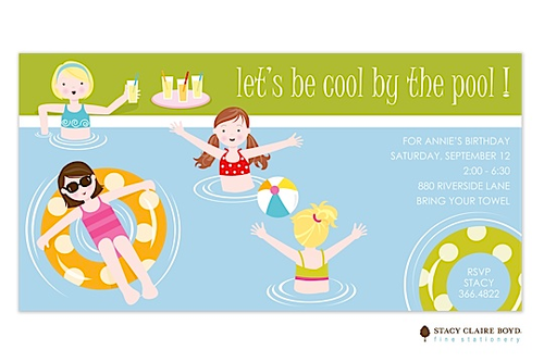 cool by the pool kids party invitation cool party invitations