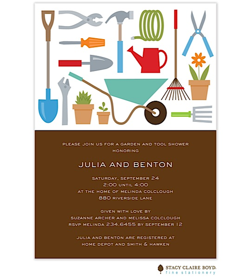 Tool And Garden Shower Invitations 2