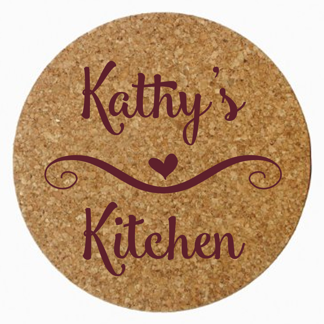 personalized kitchen cork trivet