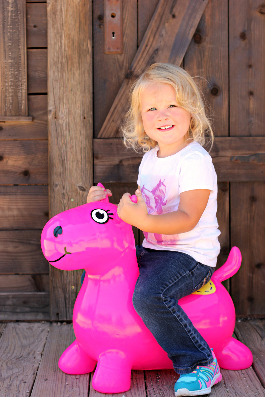 pink bouncy horse