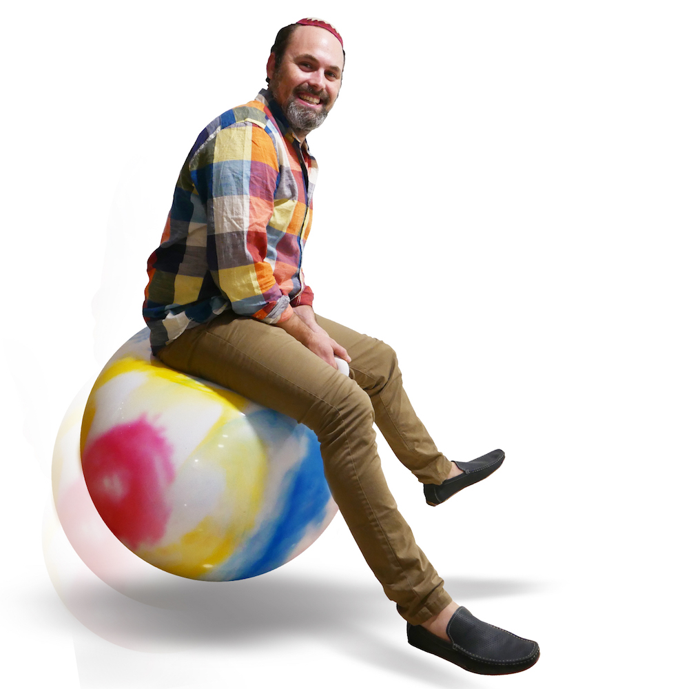 riding bouncy ball