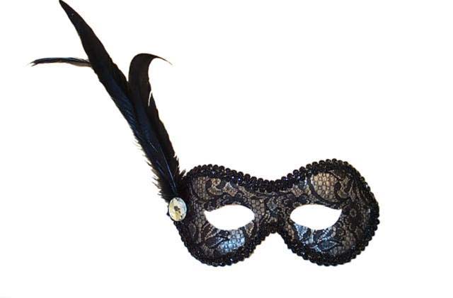 black ballroom lace masquerade eyemask