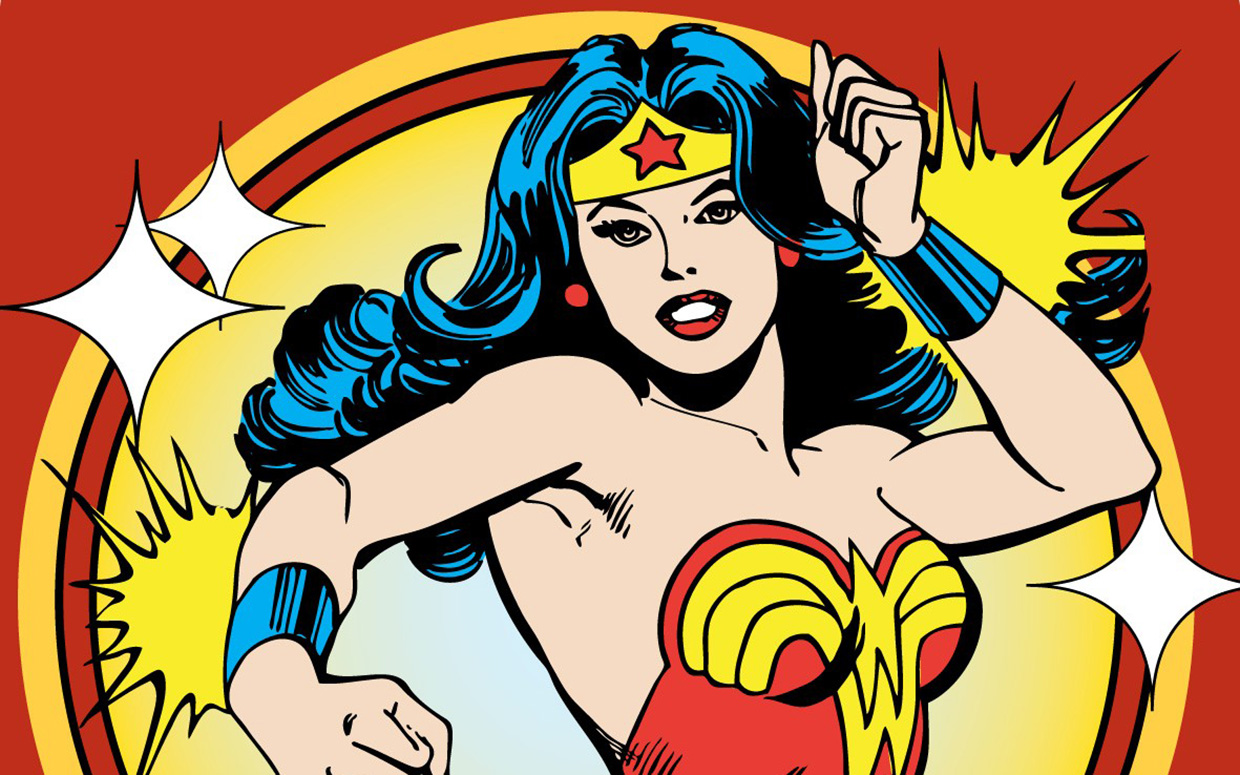 Original Wonder Woman illustration from the comics
