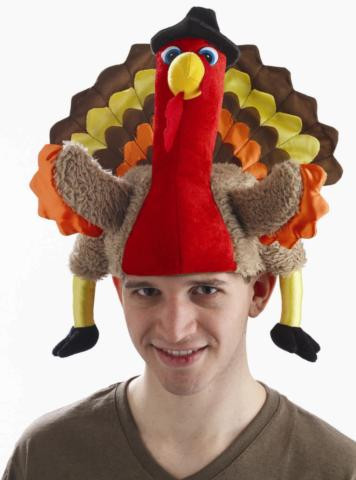 plush turkey hat