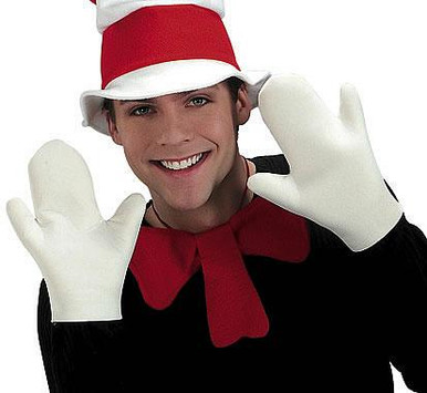 CAT IN THE HAT GLOVES ADULT