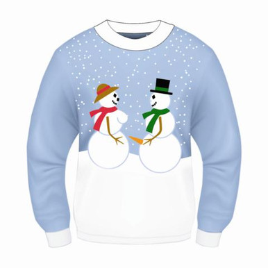 SNOW COUPLE ADULT CHRISTMAS SWEATER