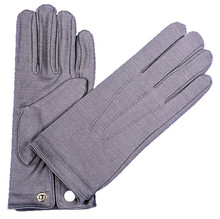 Grey Nylon Men's Gloves W/ Snaps