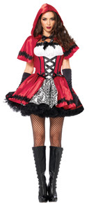 Gothic Red Riding Hood Adult Costume XL
