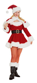 Long Sleeved Velvet Miss Santa Dress