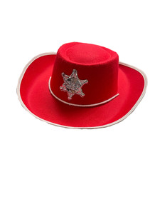 Red Felt Child Cowboy Hat 