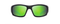 Nice big lenses with a hydrophobic coated Ocean Green mirror finish, front view of gulfstream sunglasses