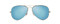 front view of blue mirror aviators
