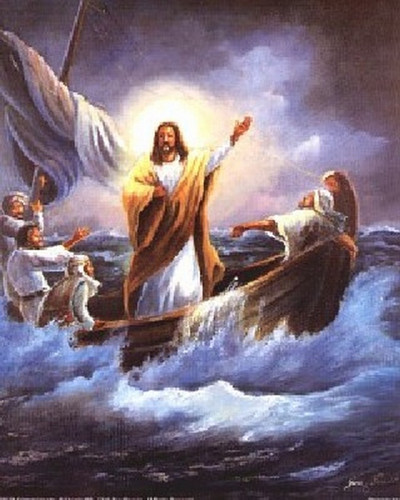 Calming the Sea Jesus Christ Poster | Religious Posters