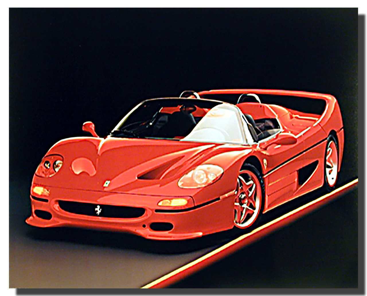 Ferrari F50 Red Car Poster Car Posters Automotive Posters