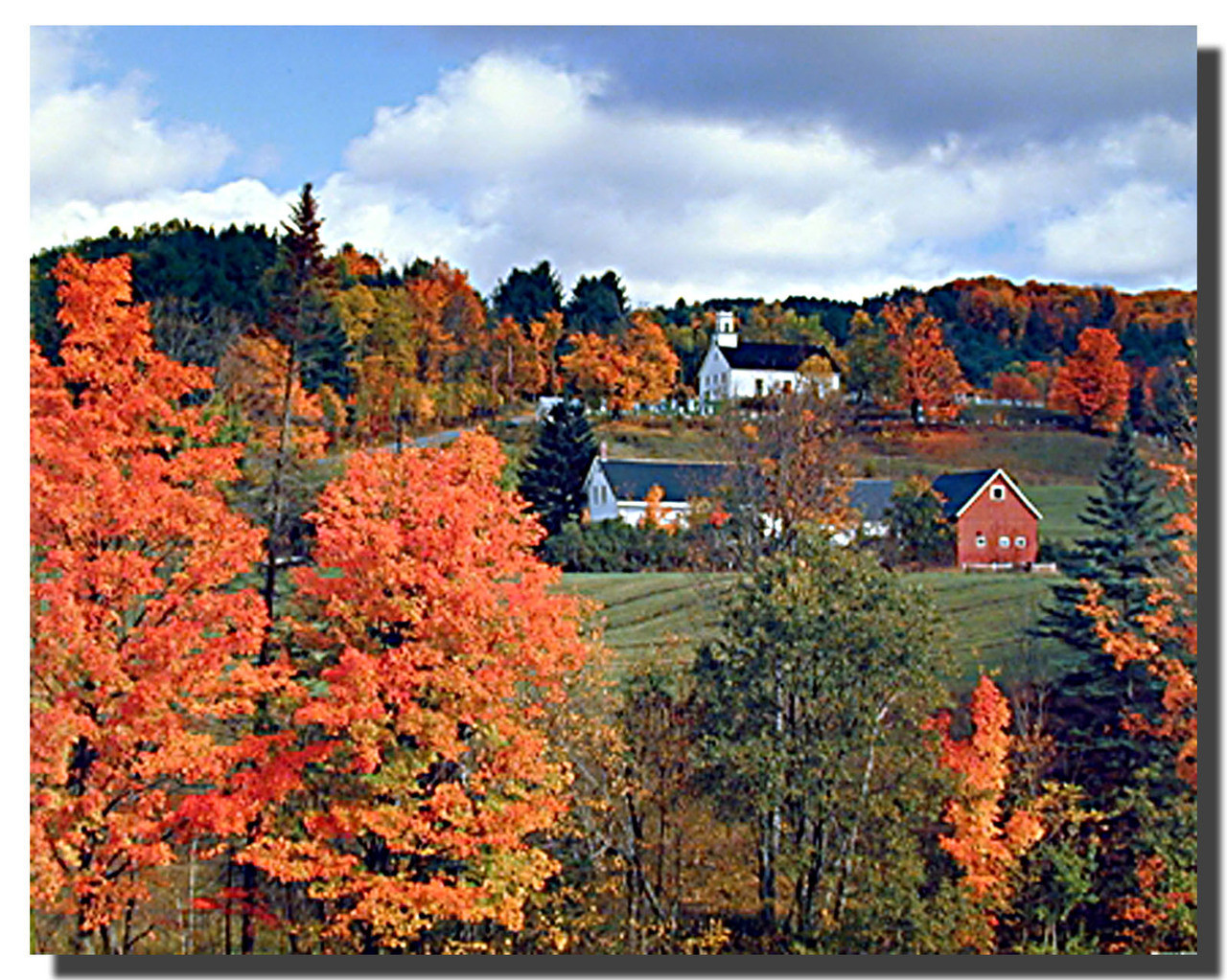Village in VT Poster Nature Posters Landscape Posters