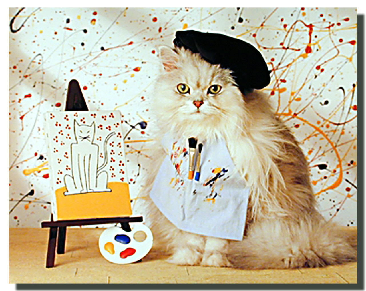 Painter Cat  Poster  Animal Posters  Cat  Posters 