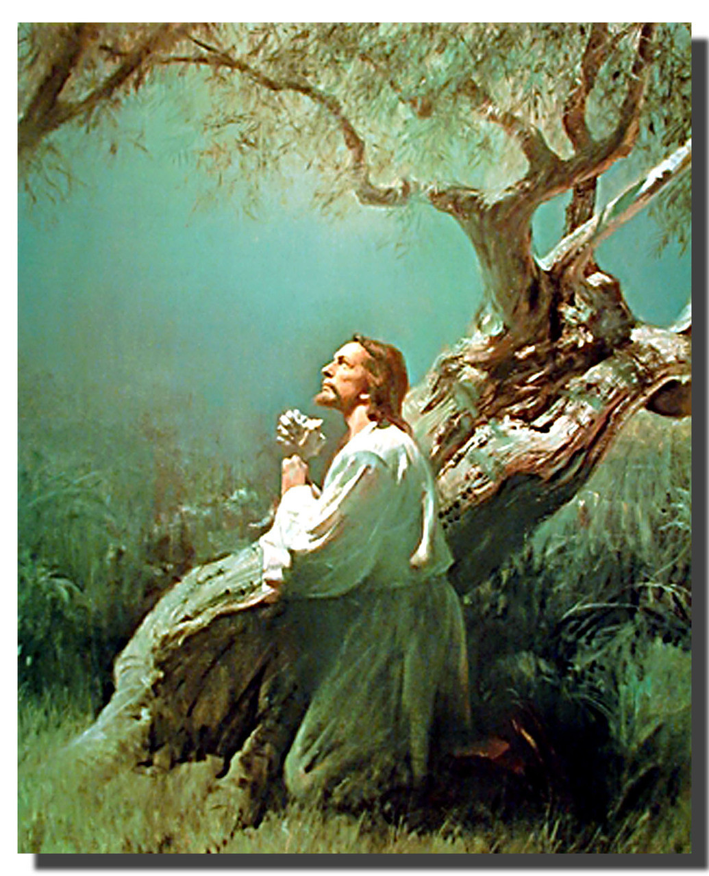 Christ's Prayer at Gethsemane Poster | Religious Posters | Spiritual ...