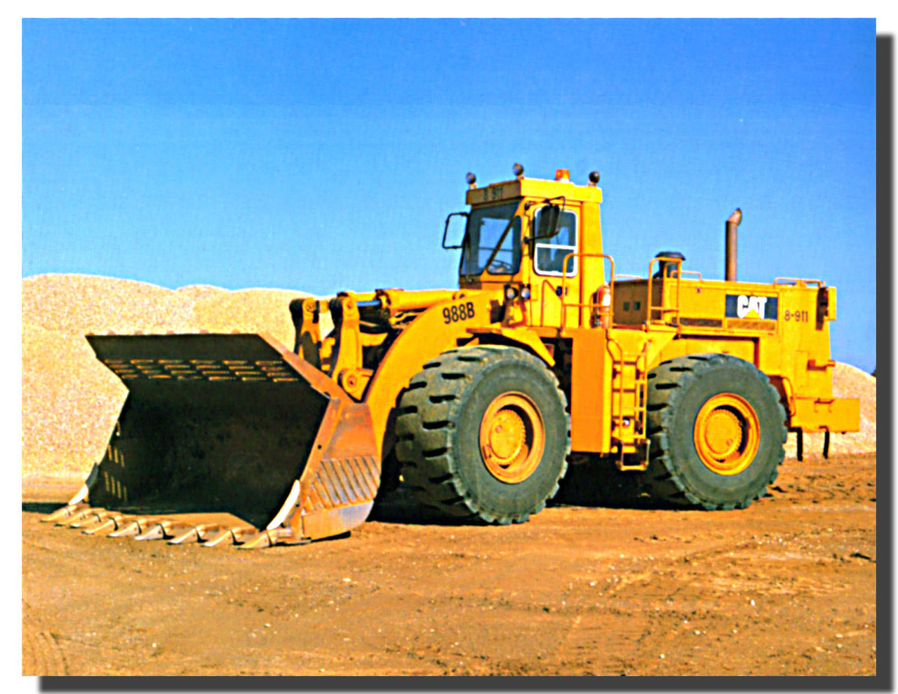 Caterpillar 988B Wheel Loader Poster Truck Posters Caterpillar Posters