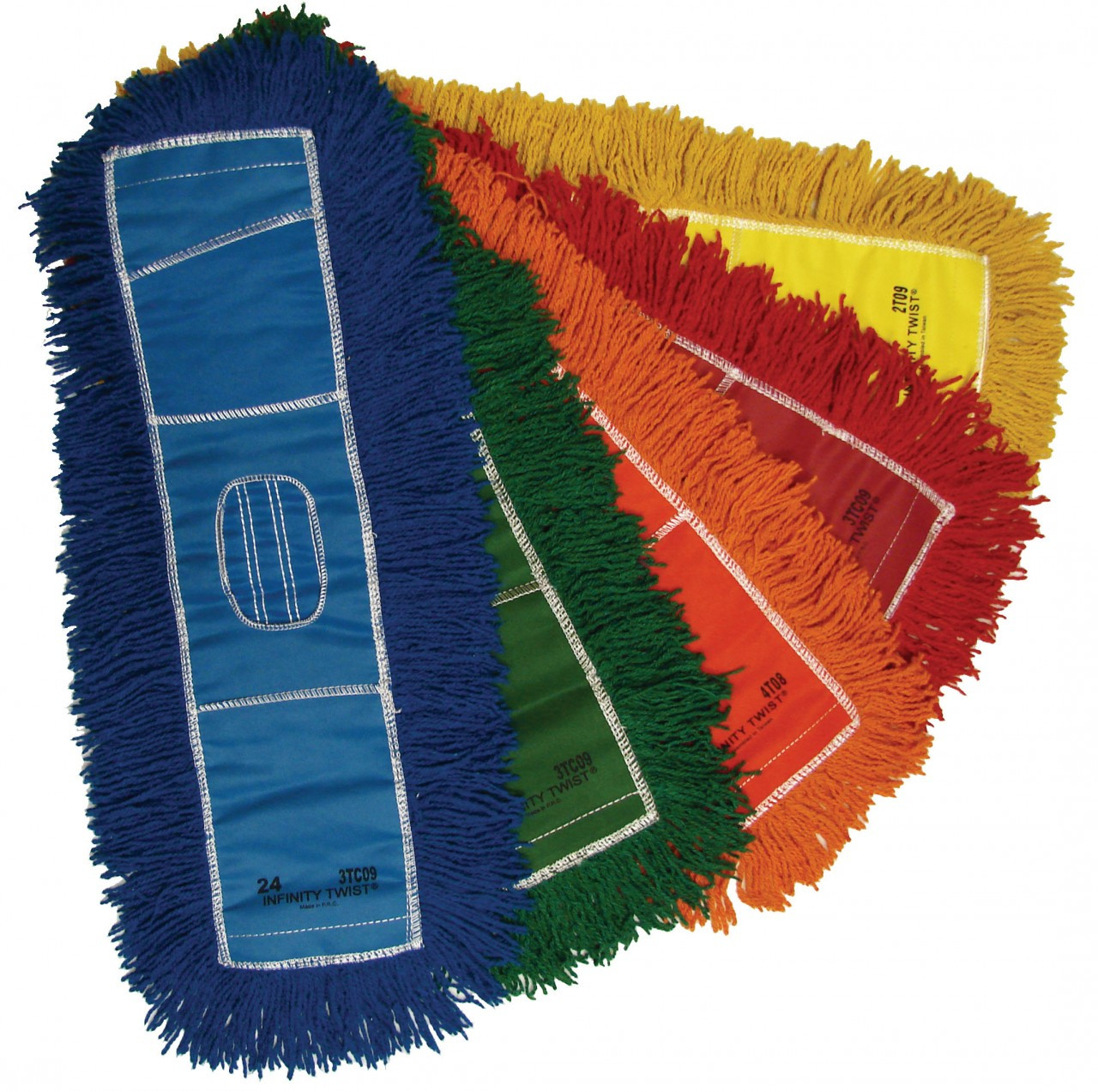 Pack of 6 Golden Star ACB42CF2B Infinity Twist Dust Mop Head with Combination Style Backing 