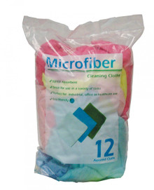 MICROFIBER CLOTHS 12-PACK ASSORTED