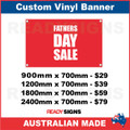 FATHERS DAY SALE - CUSTOM VINYL BANNER SIGN