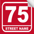 Bin Sticker Numbers (Set of 4) - Style 3/Red-White