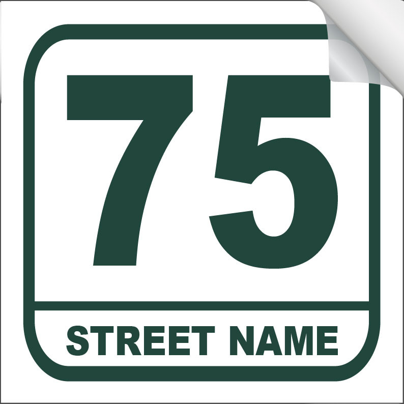 Custom Wheelie Bin House Number Stickers Vinyl Decals for rubbish bin aust made