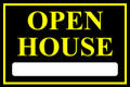 Open House Sign Classic Style- Blk/Ylw