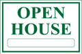 Open House Sign Classic Style- Wt/Gr