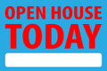 Open House Today - Electric Blue/Red