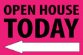 Open House Today - Left Arrow - Pink