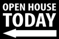 Open House Today - Left Arrow - black