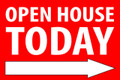Open House Today -Right Arrow - Red