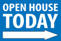 Open House Today -Right Arrow - Blue