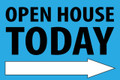 Open House Today -Right Arrow - Light Blue