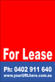 For Lease Sign No. 2
Customise your Ph & URL