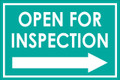 Open For Inspection  - Classic Right Arrow - Teal
