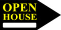 Open House RIGHT Arrow Sign - Black/Ylw