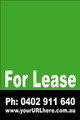 For Lease Sign No. 4
Customise your Ph & URL