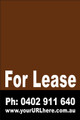 For Lease Sign No. 5
Customise your Ph & URL